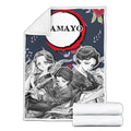 Tamayo Fleece Blanket Custom Demon Slayer Anime Uniform Mix Manga Style 2 - PerfectIvy