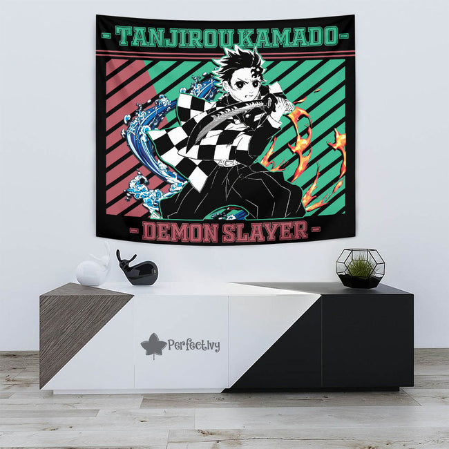 Tanjiro Kamado Tapestry Custom Demon Slayer Anime Bedroom Living Room Home Decoration 3 - PerfectIvy