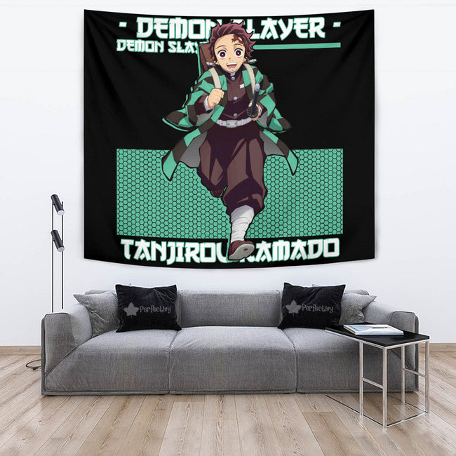 Tanjirou Kamado Tapestry Custom Demon Slayer Anime Home Decor 2 - PerfectIvy