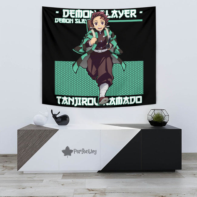 Tanjirou Kamado Tapestry Custom Demon Slayer Anime Home Decor 3 - PerfectIvy