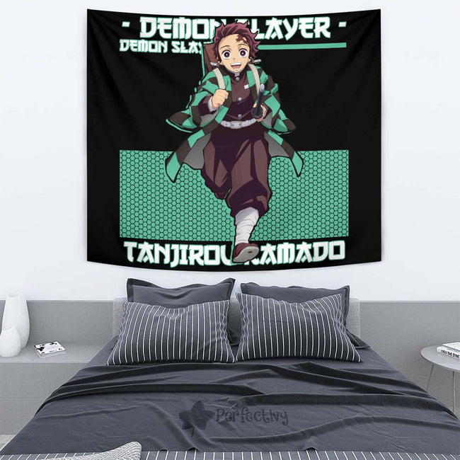 Tanjirou Kamado Tapestry Custom Demon Slayer Anime Home Decor 4 - PerfectIvy