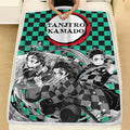 Tanjro Fleece Blanket Custom Demon Slayer Anime Uniform Mix Manga Style 4 - PerfectIvy