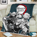 Tengen Uzui Fleece Blanket Custom Demon Slayer Anime Uniform Mix Manga Style 3 - PerfectIvy