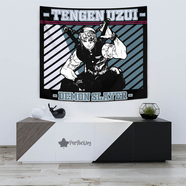 Tengen Uzui Tapestry Custom Demon Slayer Anime Home Wall Decor For Bedroom Living Room 3 - PerfectIvy
