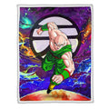 Tenshinhan Fleece Blanket Custom Dragon Ball Anime Galaxy Style 1 - PerfectIvy