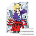 Teruki Hanazawa Blanket Fleece Custom Mob Psycho 100 Anime Bedding Room 3 - PerfectIvy