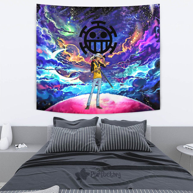 Trafalgar D. Water Law Tapestry Custom Galaxy One Piece Anime Room Decor 4 - PerfectIvy