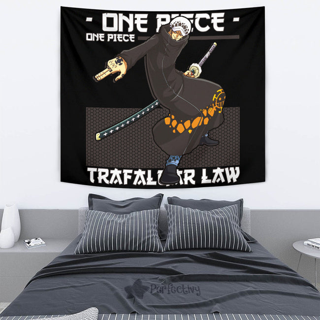 Trafalgar D. Water Law Tapestry Custom One Piece Anime Room Decor 4 - PerfectIvy