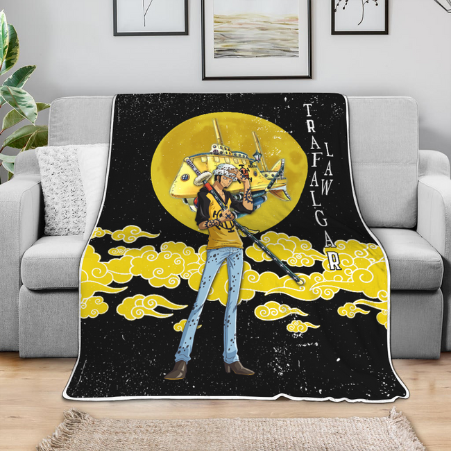 Trafalgar Law Blanket Moon Style Custom One Piece Anime Bedding 4 - PerfectIvy