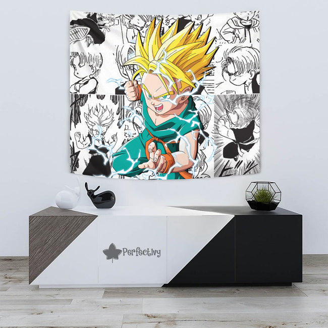 Trunks SSj Tapestry Custom Dragon Ball Anime Manga Room Decor 3 - PerfectIvy