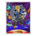Trunks Super Saiyan Fleece Blanket Custom Dragon Ball Anime Galaxy Style 1 - PerfectIvy