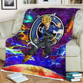 Trunks Super Saiyan Fleece Blanket Custom Dragon Ball Anime Galaxy Style 3 - PerfectIvy