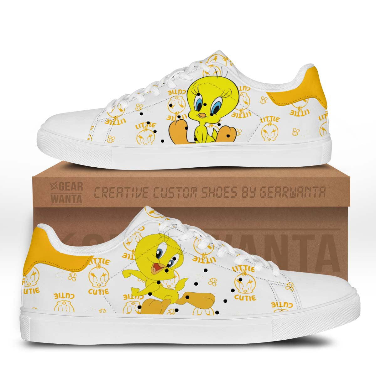 Tweety Skate Shoes Custom Looney Tunes Cartoon Sneakers â Perfectivy