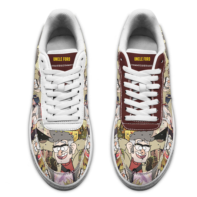 Uncle Ford Gravity Falls Sneakers Custom Cartoon Shoes 4 - PerfectIvy