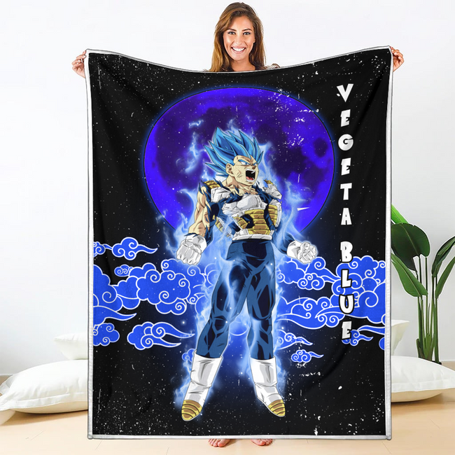 Vegeta Blue Blanket Custom Cloud Dragon Ball Anime Bedding 1 - PerfectIvy