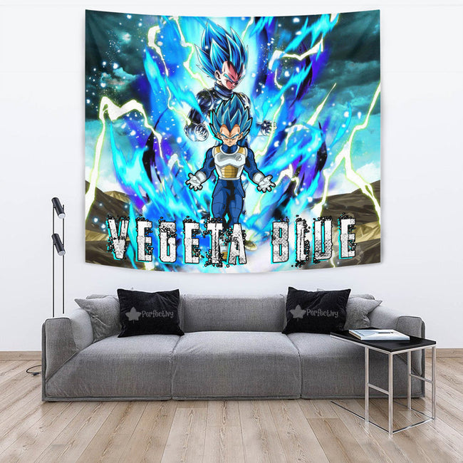 Vegeta Blue Tapestry Custom Dragon Ball Anime Home Decor 2 - PerfectIvy