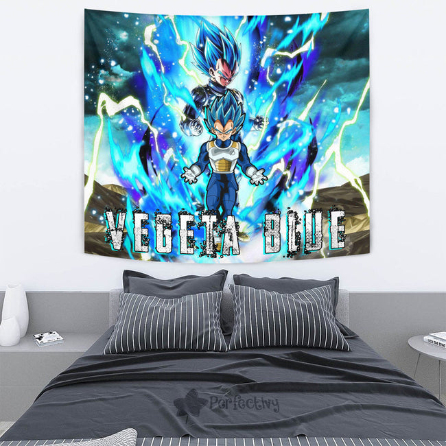 Vegeta Blue Tapestry Custom Dragon Ball Anime Home Decor 4 - PerfectIvy