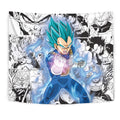 Vegeta Blue Tapestry Custom Dragon Ball Anime Manga Room Decor 1 - PerfectIvy