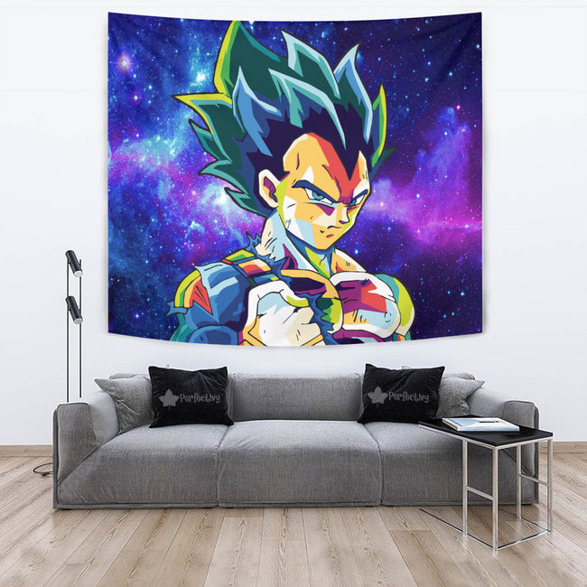 Vegeta Blue Tapestry Custom Dragon Ball Anime Room Decor 4 - PerfectIvy