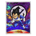 Vegeta Fleece Blanket Custom Dragon Ball Anime Galaxy Style 1 - PerfectIvy