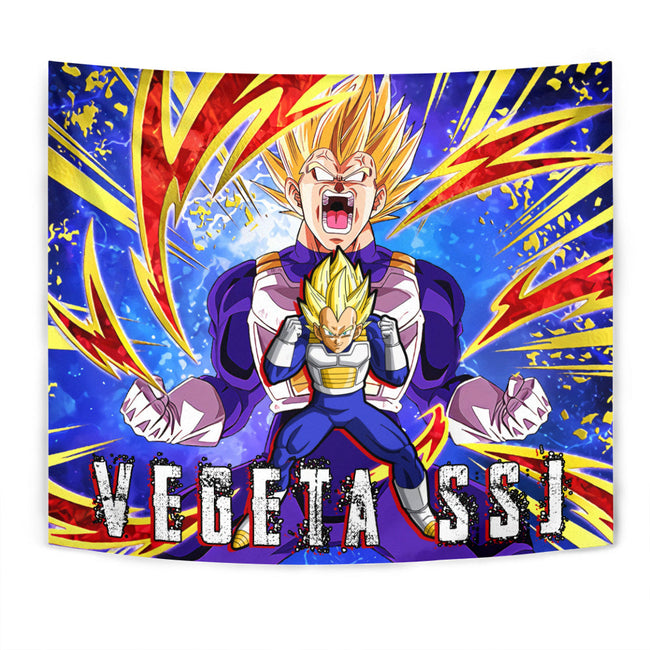 Vegeta SSJ Tapestry Custom Dragon Ball Anime Home Decor 1 - PerfectIvy