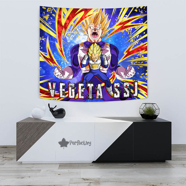Vegeta SSJ Tapestry Custom Dragon Ball Anime Home Decor 3 - PerfectIvy