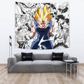 Vegeta SSj Tapestry Custom Dragon Ball Anime Manga Room Decor 2 - PerfectIvy