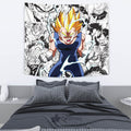 Vegeta SSj Tapestry Custom Dragon Ball Anime Manga Room Decor 4 - PerfectIvy