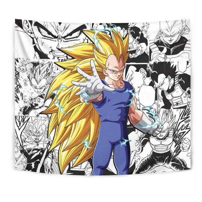 Vegeta SSj3 Tapestry Custom Dragon Ball Anime Manga Room Decor 1 - PerfectIvy