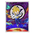 Vegeta Super Saiyan Fleece Blanket Custom Dragon Ball Anime Galaxy Style 1 - PerfectIvy