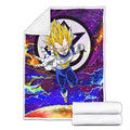 Vegeta Super Saiyan Fleece Blanket Custom Dragon Ball Anime Galaxy Style 2 - PerfectIvy