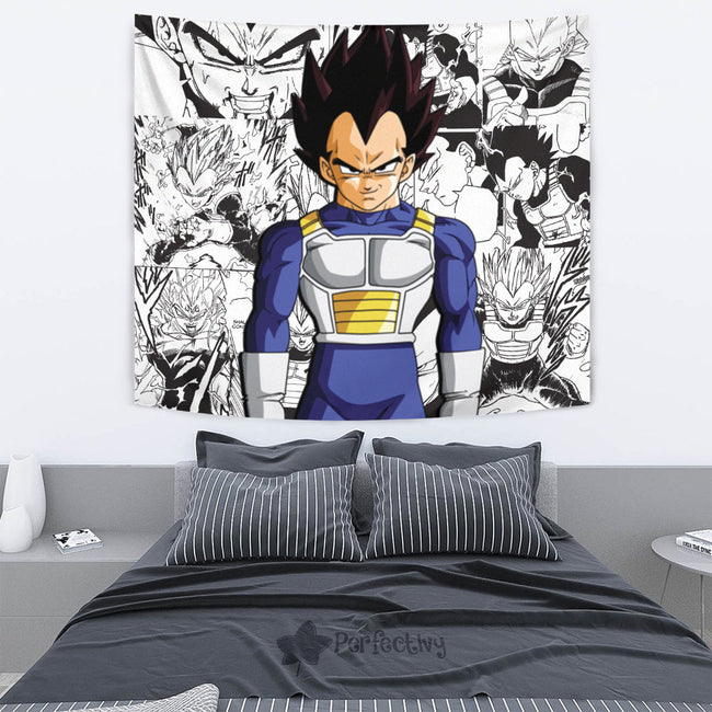 Vegeta Tapestry Custom Dragon Ball Anime Manga Room Decor 2 - PerfectIvy