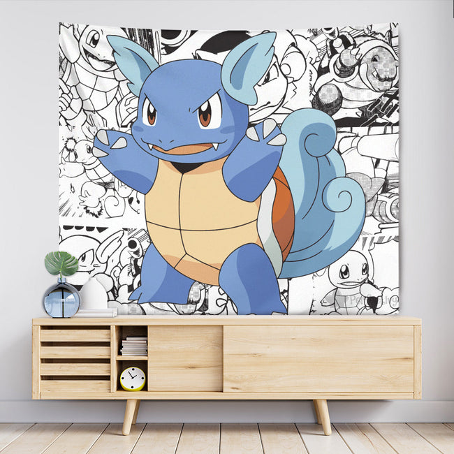 Wartortle Tapestry Custom Pokemon Manga Anime Room Decor 1 - PerfectIvy