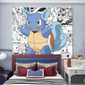 Wartortle Tapestry Custom Pokemon Manga Anime Room Decor 2 - PerfectIvy