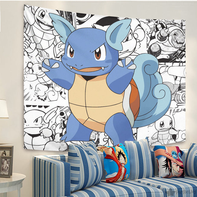 Wartortle Tapestry Custom Pokemon Manga Anime Room Decor 4 - PerfectIvy
