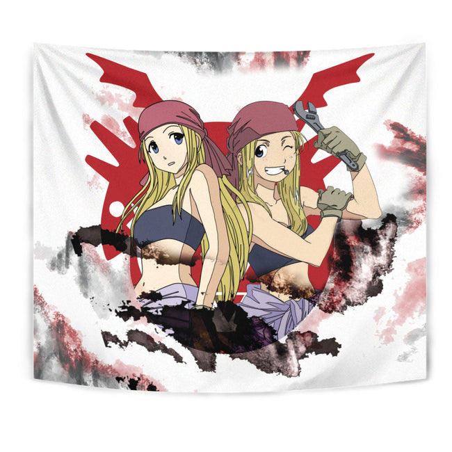 Winry Rockbell Tapestry Custom Fullmetal Alchemist Anime Home Wall Decor For Bedroom Living Room 1 - PerfectIvy