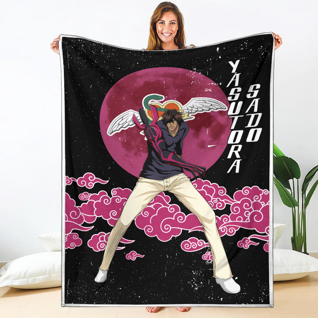 Yasutora Sado Blanket Moon Cloud Custom Bleach Anime Bedding 1 - PerfectIvy
