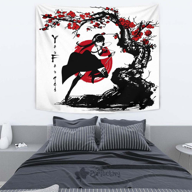 Yor Forger Tapestry Custom Japan Style Spy x Family Anime Room Wall Decor 2 - PerfectIvy