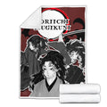 Yoriichi Fleece Blanket Custom Demon Slayer Anime Manga Bedding 2 - PerfectIvy