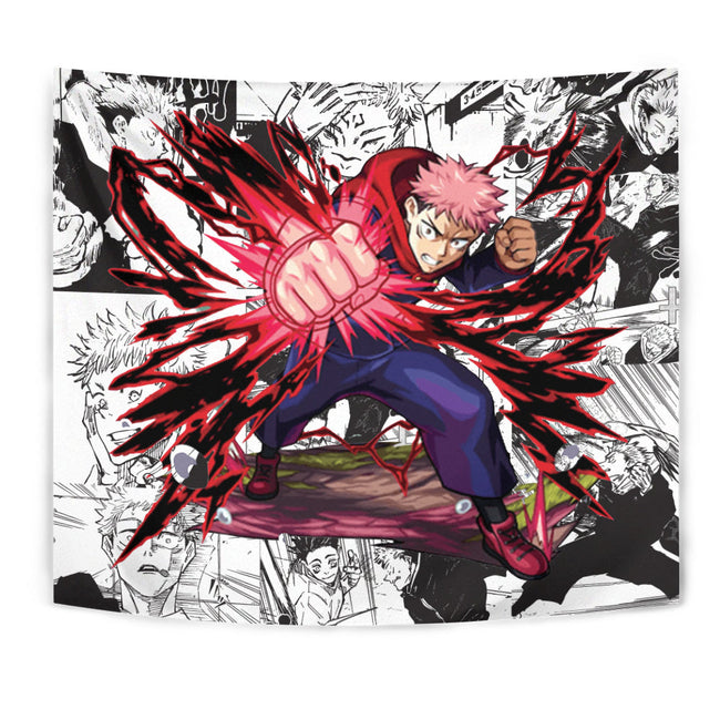 Yuji Itadori Tapestry Custom Jujutsu Kaisen Anime Manga Room Decor 1 - PerfectIvy