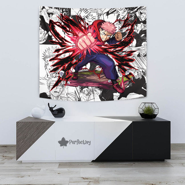 Yuji Itadori Tapestry Custom Jujutsu Kaisen Anime Manga Room Decor 3 - PerfectIvy