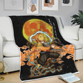 Zenitsu Agatsuma Blanket Custom Moon Style Demon Slayer Anime Bedding 3 - PerfectIvy