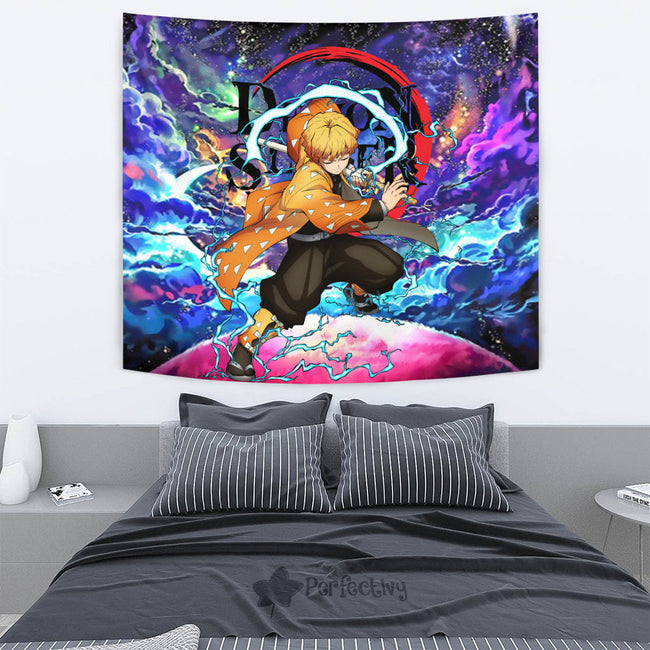 Zenitsu Tapestry Custom Galaxy Demon Slayer Anime Room Decor 4 - PerfectIvy