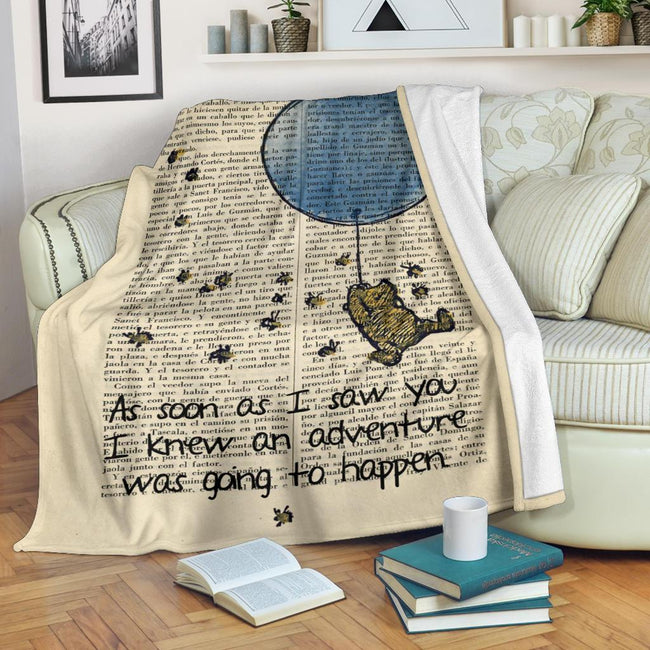 Adventure Time Winnie The Pooh Fleece Blanket 2 - PerfectIvy