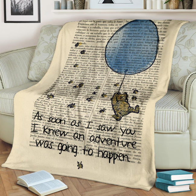 Adventure Time Winnie The Pooh Fleece Blanket 3 - PerfectIvy