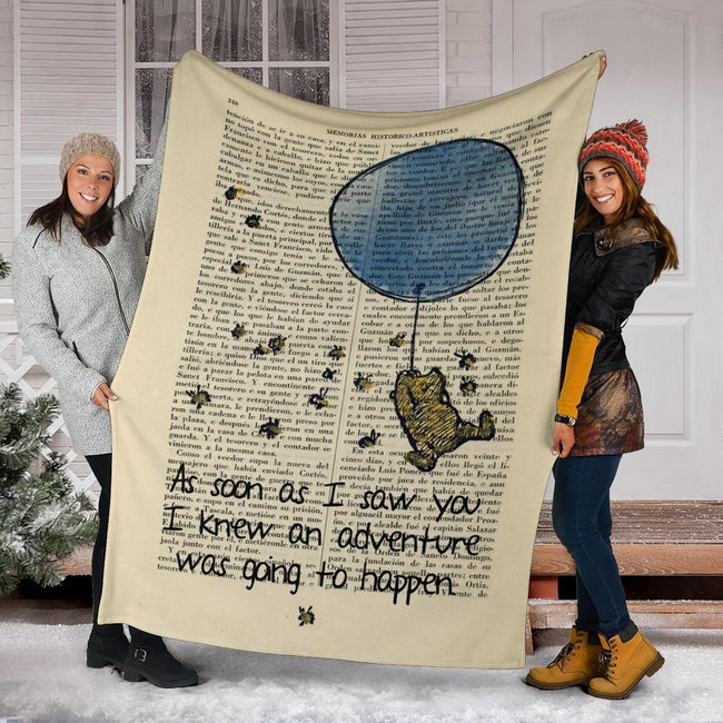 Adventure Time Winnie The Pooh Fleece Blanket 6 - PerfectIvy