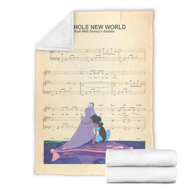 Aladdin & Jasmine Fleece Blanket For Bedding Decor 1 - PerfectIvy