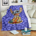 Aloha Stitch Fleece Blanket For Bedding Decor Gift 2 - PerfectIvy