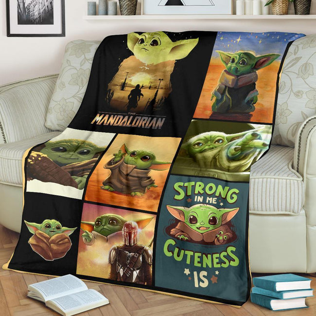 Baby Yoda Fleece Blanket The Child The Mandalorian Funny For Fan 4 - PerfectIvy