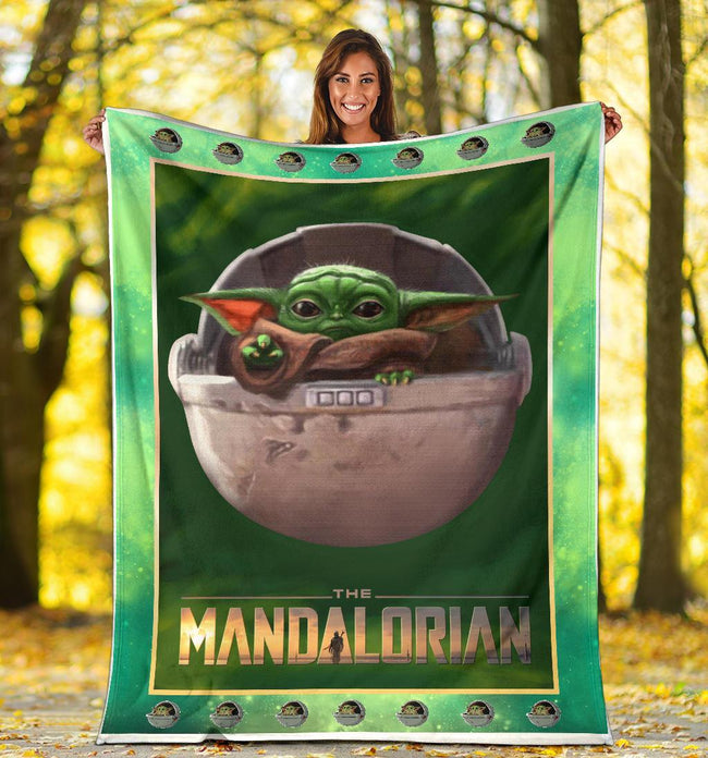 Baby Yoda Fleece Blanket The Mandalorian Star Wars Fan 1 - PerfectIvy